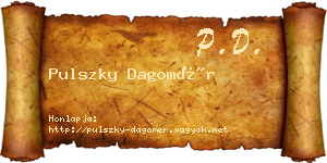 Pulszky Dagomér névjegykártya